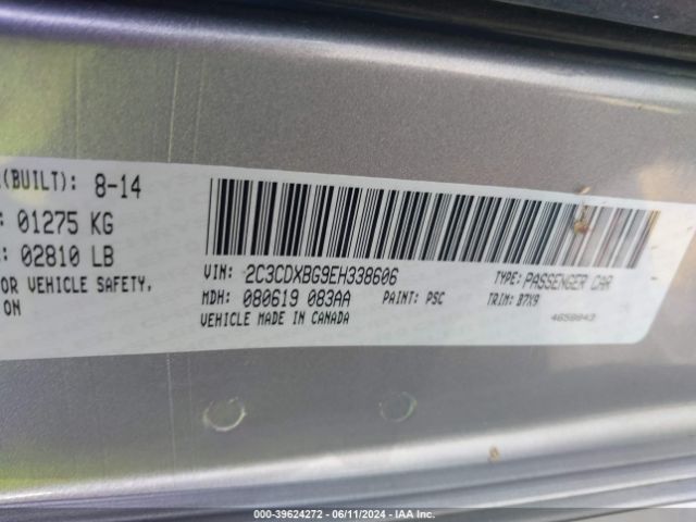 2C3CDXBG9EH338606 Dodge Charger Se