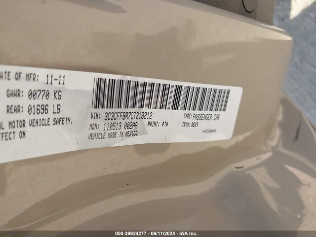 2012 FIAT 500 3C3CFFBR7CT213212 Photo 8