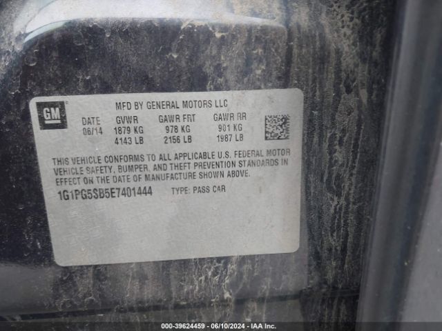 1G1PG5SB5E7401444 Chevrolet CRUZE LTZ