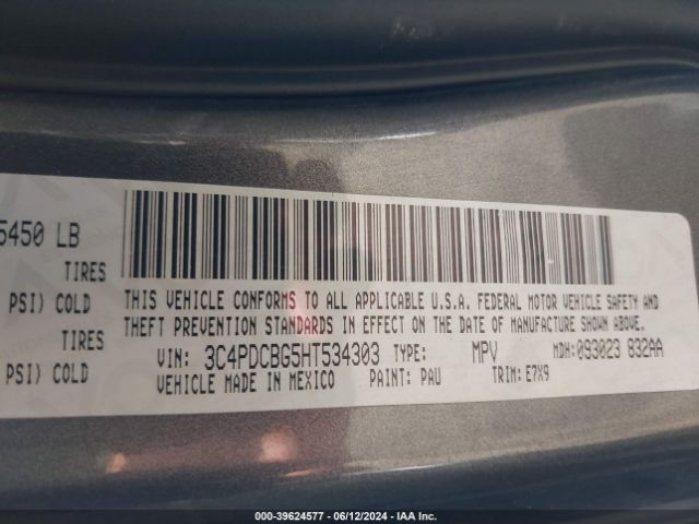 3C4PDCBG5HT534303 Dodge Journey Sxt