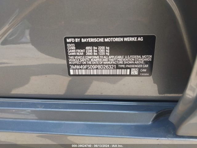 3MW49FS09P8D26321 BMW 3 Series M340i