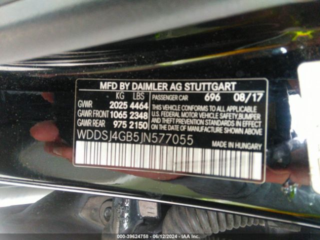 WDDSJ4GB5JN577055 Mercedes-Benz CLA 250 4MATIC