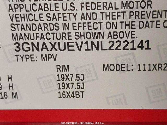 2022 CHEVROLET EQUINOX 3GNAXUEV1NL222141 Photo 8