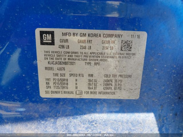 KL4CJASB2HB072021 Buick Encore Preferred