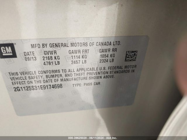 2G1125S31E9174698 Chevrolet Impala 2lt