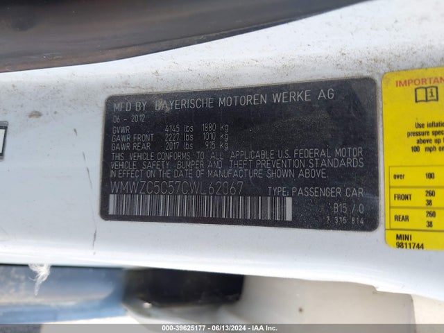 2012 MINI COOPER S COUNTRYMAN WMWZC5C57CWL62067 Photo 8