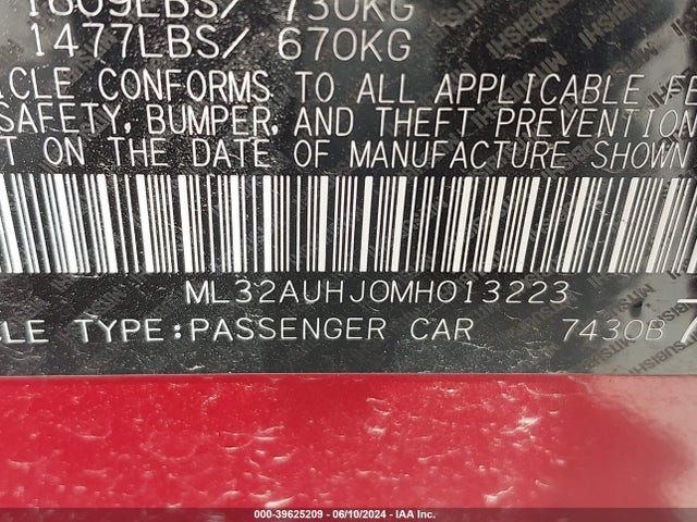 ML32AUHJ0MH013223 Mitsubishi Mirage Carbonite Edition/es/le