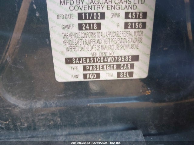 2004 JAGUAR X-TYPE SAJEA51C04WD79582 Photo 8