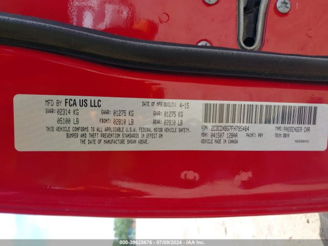 2C3CDXBG7FH795464 Dodge Charger Se