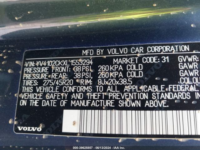 YV4102CKXL1553294 Volvo Xc90 T5 Momentum 7 Passenger