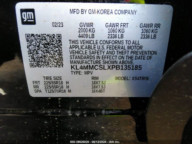 KL4MMCSLXPB135185 Buick Encore Gx Preferred Awd