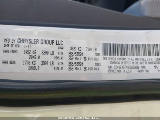 2011 DODGE DURANGO 1D4SE4GT4BC635096 Photo 8