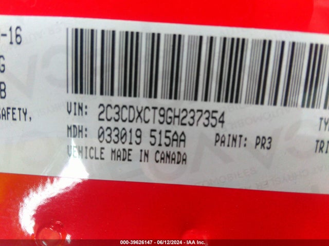 Dodge CHARGER R/T 2016 2C3CDXCT9GH237354 Image 9
