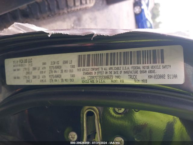 1C6RR7GT2GS308623 RAM 1500 Big Horn