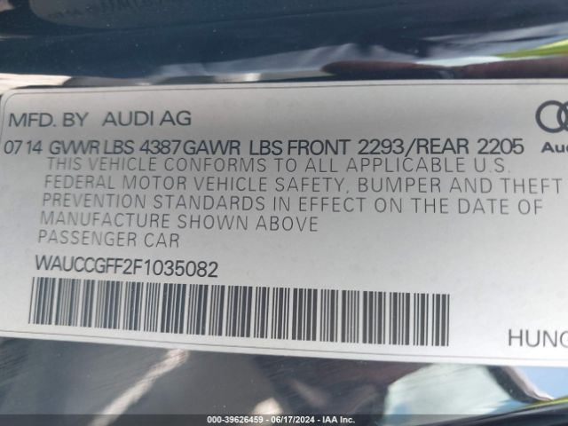 WAUCCGFF2F1035082 Audi A3 1.8t Premium