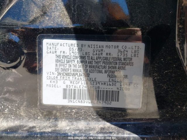 3N1CN8DV6PL847902 Nissan Versa 1.6 S Xtronic Cvt