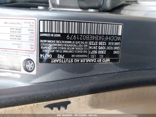 Mercedes-Benz E 350 2014 WDDHF5KB4EB021979 Image 9