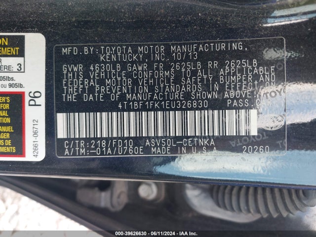 Toyota CAMRY LE 2014 4T1BF1FK1EU326830 Image 9