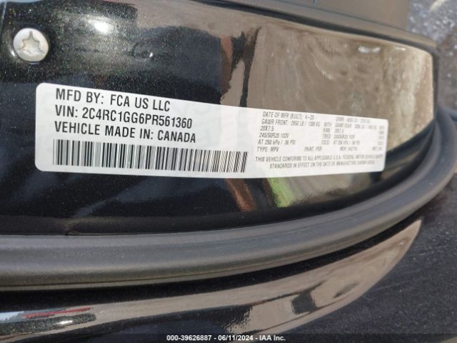 2C4RC1GG6PR561360 Chrysler Pacifica Limited