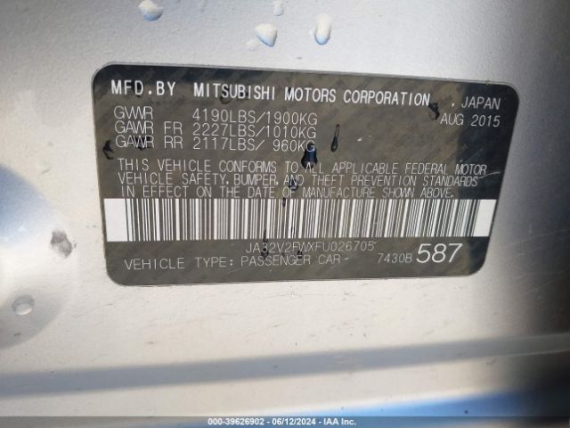 JA32V2FWXFU026705 Mitsubishi Lancer Se