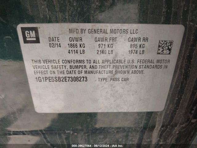 Chevrolet Cruze 2lt Auto 2014 1G1PE5SB2E7308273 Image 9