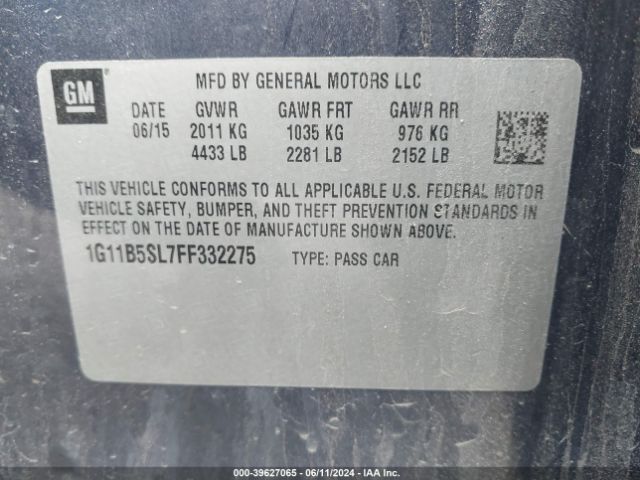 1G11B5SL7FF332275 Chevrolet MALIBU LS