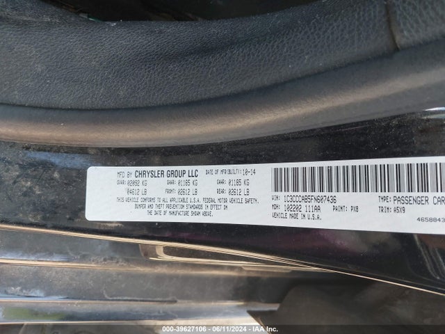 Chrysler 200 Limited 2015 1C3CCCAB5FN607436 Image 9