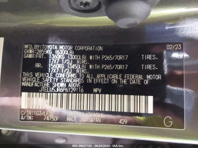JTELU5JR6P6129116 Toyota 4runner Trd Pro