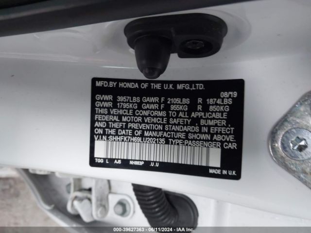 SHHFK7H69LU202135 Honda CIVIC EX