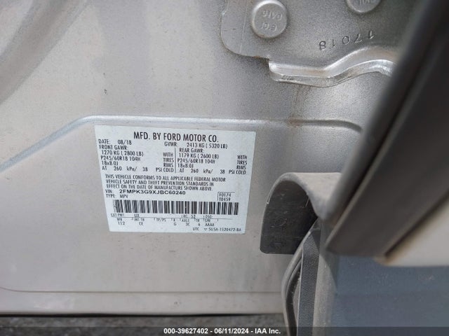 Ford EDGE SE 2018 2FMPK3G9XJBC60240 Image 9