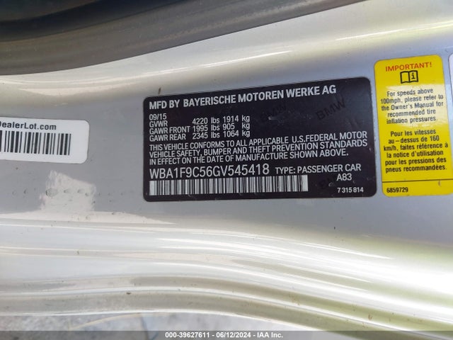 BMW 228I 2016 WBA1F9C56GV545418 Image 9