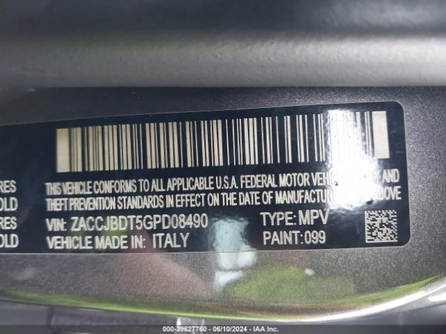 ZACCJBDT5GPD08490 Jeep Renegade Limited