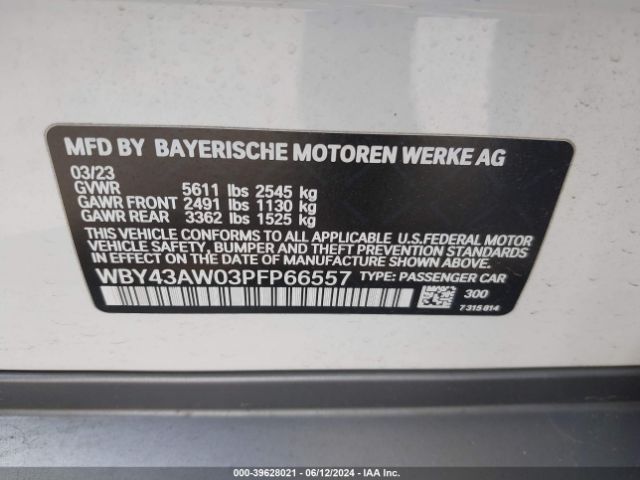 WBY43AW03PFP66557 BMW I4 Edrive35