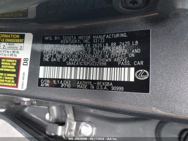 Lexus Es 300h Luxury 2023 58AEA1C10PU032998 Image 9