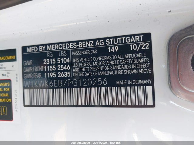 W1KWK6EB7PG120256 Mercedes-Benz Amg C 43 4matic