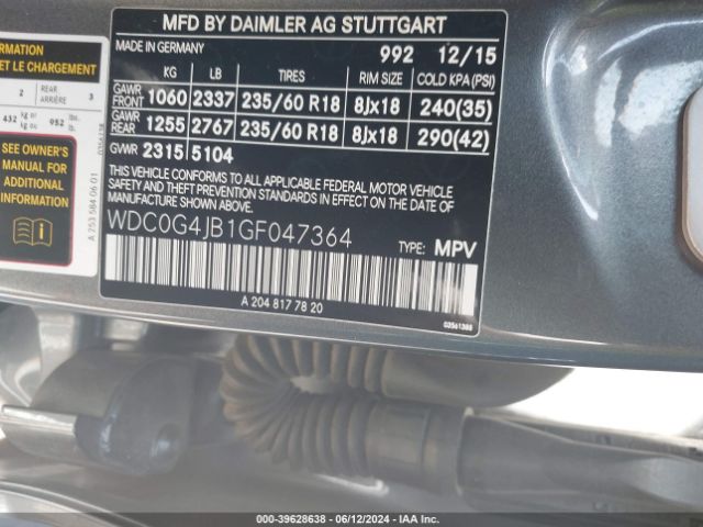 WDC0G4JB1GF047364 Mercedes-Benz GLC 300