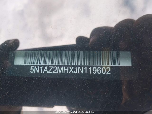 5N1AZ2MHXJN119602 Nissan MURANO SV