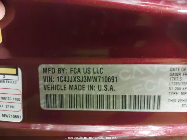 2021 JEEP WRANGLER UNLIMITED 1C4JJXSJ3MW710691 Photo 8
