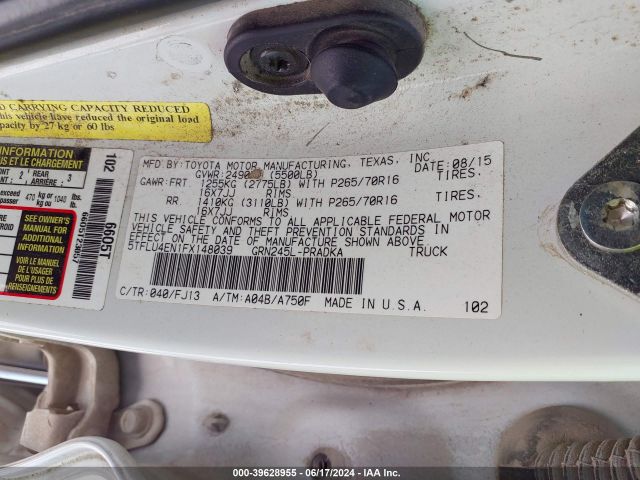 5TFLU4EN1FX148039 Toyota Tacoma Base V6