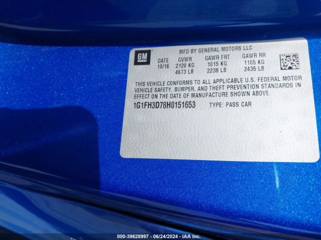 1G1FH3D78H0151653 Chevrolet CAMARO 2SS