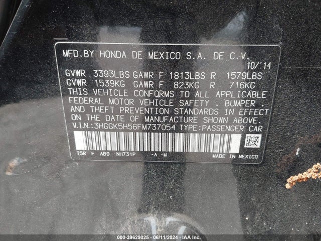 Honda FIT LX 2015 3HGGK5H56FM737054 Image 9