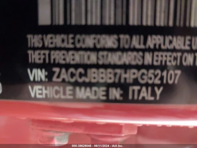 ZACCJBBB7HPG52107 Jeep Renegade Latitude 4x4