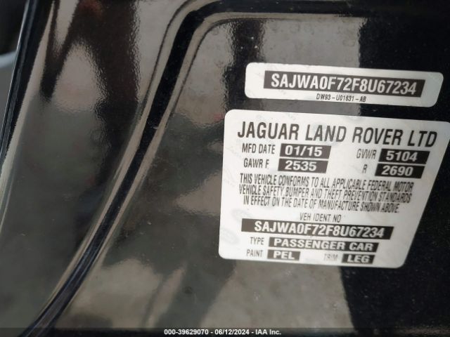 SAJWA0F72F8U67234 Jaguar Xf 3.0 Portfolio/3.0 Sport