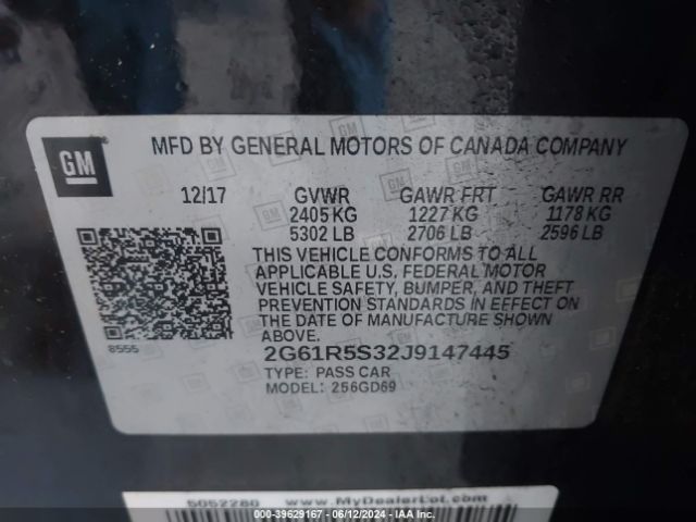 2G61R5S32J9147445 Cadillac Xts Premium Luxury