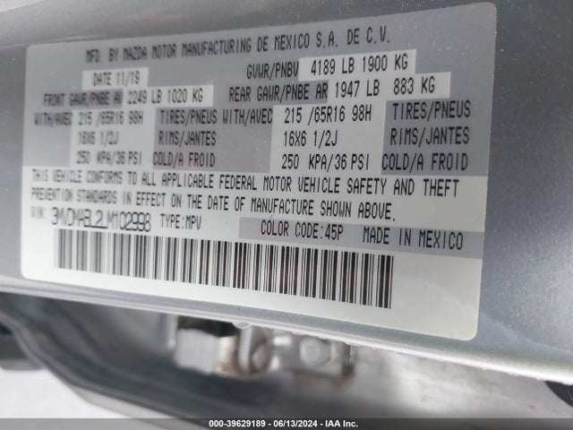 3MVDMABL2LM102998 Mazda CX-30