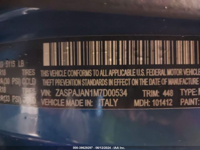 ZASPAJAN1M7D00534 Alfa Romeo Stelvio Rwd