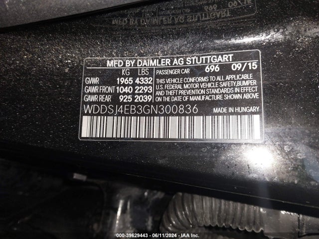 WDDSJ4EB3GN300836 Mercedes-Benz CLA 250