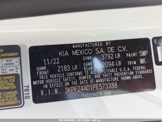 KIA Forte Lxs 2023 3KPF24AD1PE573388 Image 9