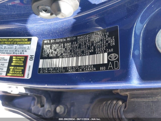 Toyota Corolla S Plus 2016 2T1BURHE6GC654499 Image 9