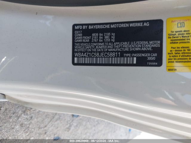 WBA4Z1C58JEC58811 BMW 430I